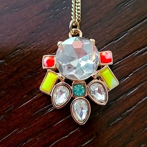 Loft gold jeweled Spring Summer colorful long necklace eye-catching sparkler pen